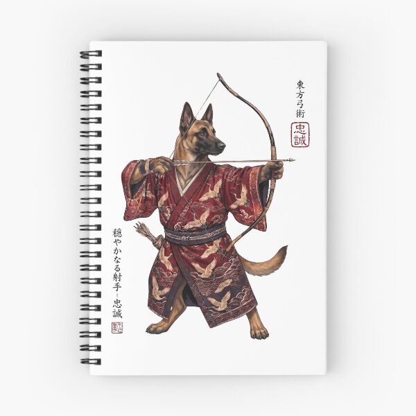 Item preview, Anime Belgian Malinois Warrior Kyudo Japanese Art Dog Lover designed and sold by dian-rody-crest.