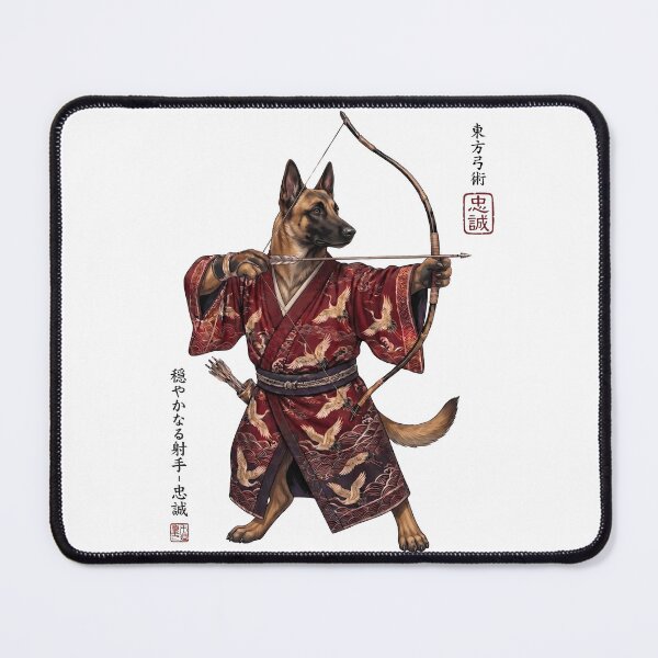 Item preview, Anime Belgian Malinois Warrior Kyudo Japanese Art Dog Lover designed and sold by dian-rody-crest.