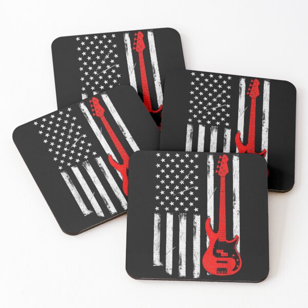 Item preview, American Flag Bass Guitar Player Patriot Musician designed and sold by CharlieConon.