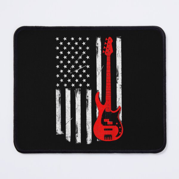 Item preview, American Flag Bass Guitar Player Patriot Musician designed and sold by CharlieConon.
