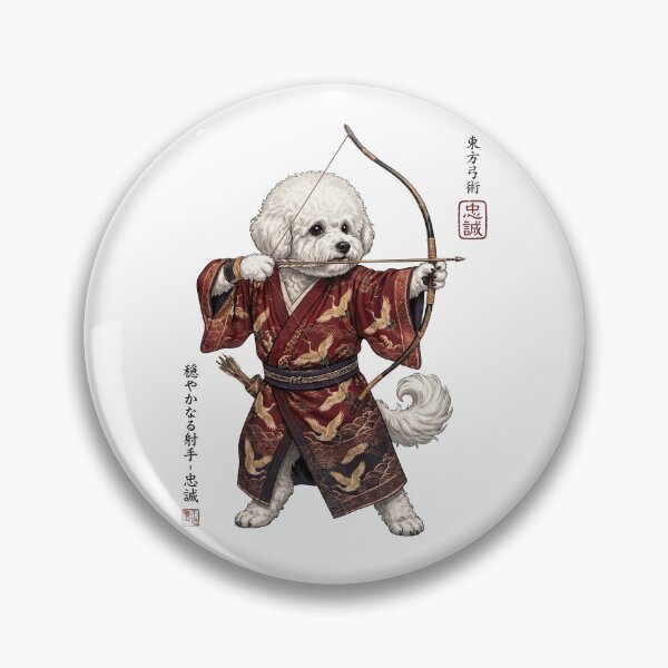 Item preview, Anime Bichon Frise Warrior Kyudo Japanese Art Dog Lover designed and sold by dian-rody-crest.