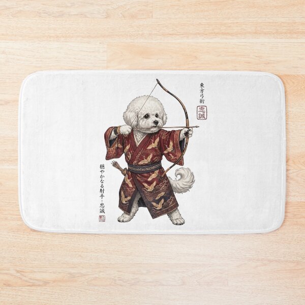Item preview, Anime Bichon Frise Warrior Kyudo Japanese Art Dog Lover designed and sold by dian-rody-crest.