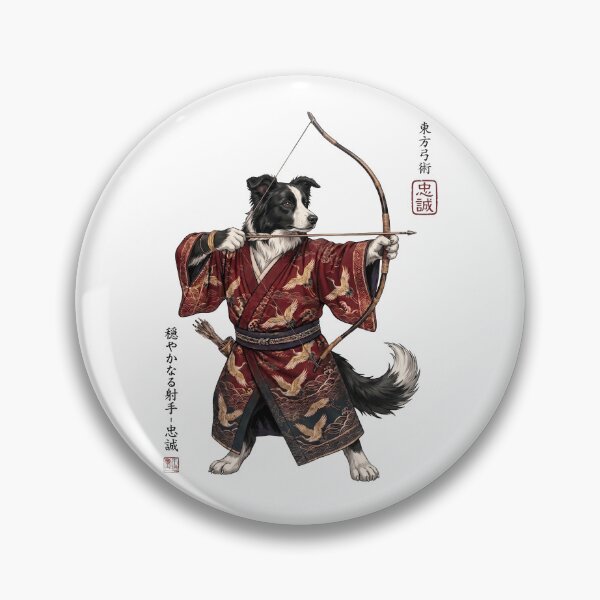 Item preview, Anime Border Collie Warrior Kyudo Japanese Art Dog Lover designed and sold by dian-rody-crest.
