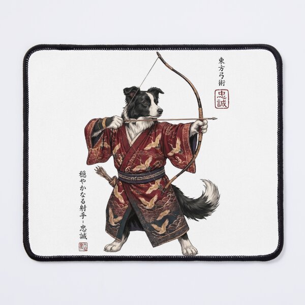 Item preview, Anime Border Collie Warrior Kyudo Japanese Art Dog Lover designed and sold by dian-rody-crest.