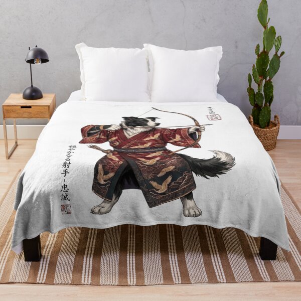 Item preview, Anime Border Collie Warrior Kyudo Japanese Art Dog Lover designed and sold by dian-rody-crest.