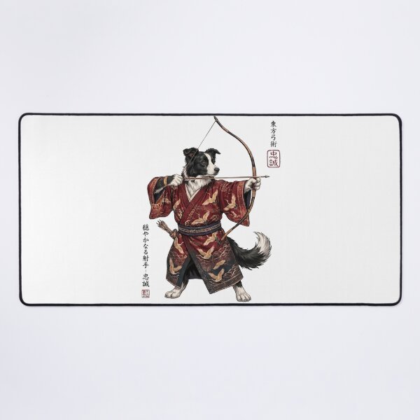 Item preview, Anime Border Collie Warrior Kyudo Japanese Art Dog Lover designed and sold by dian-rody-crest.