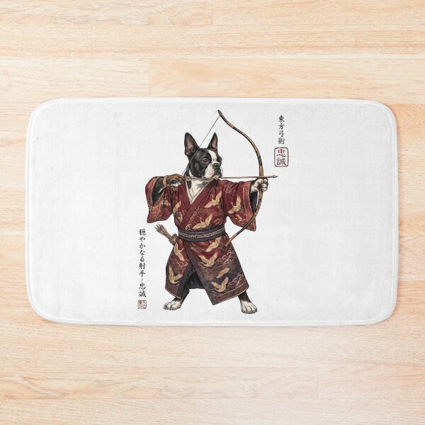 Item preview, Anime Boston Terrier Warrior Kyudo Japanese Art Dog Lover designed and sold by dian-rody-crest.