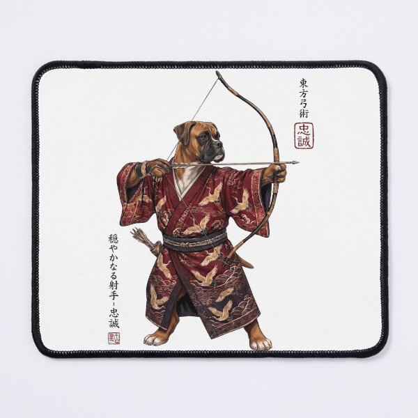 Item preview, Anime Boxer Dog Warrior Kyudo Japanese Art Dog Lover designed and sold by dian-rody-crest.