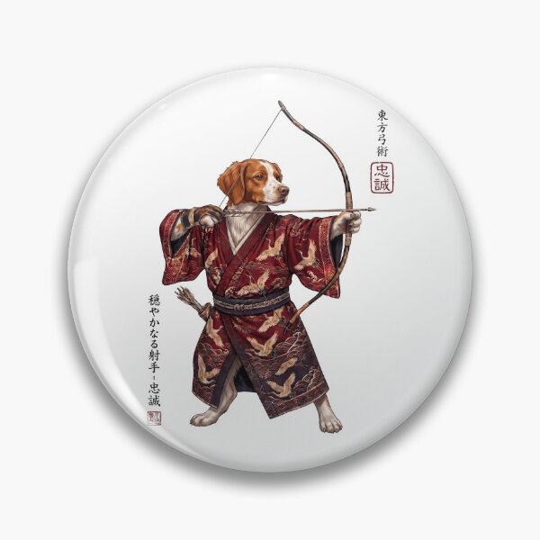 Item preview, Anime Brittany Warrior Kyudo Japanese Art Dog Lover designed and sold by dian-rody-crest.