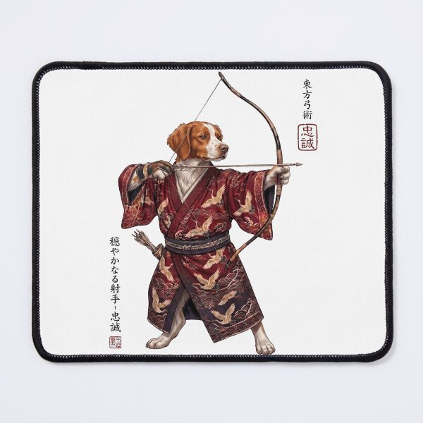 Item preview, Anime Brittany Warrior Kyudo Japanese Art Dog Lover designed and sold by dian-rody-crest.