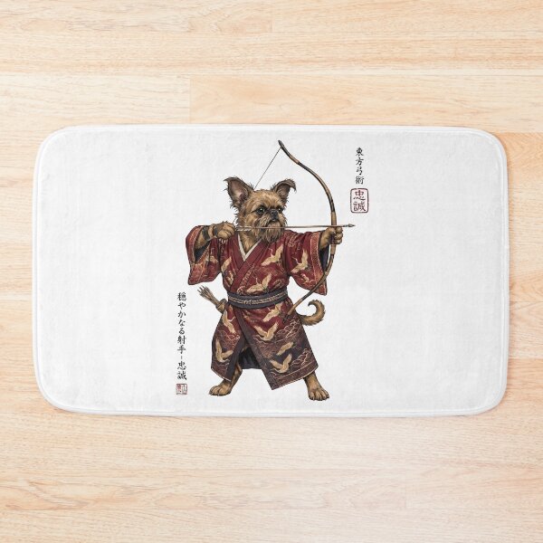 Item preview, Anime Brussels Griffon Warrior Kyudo Japanese Art Dog Lover designed and sold by dian-rody-crest.