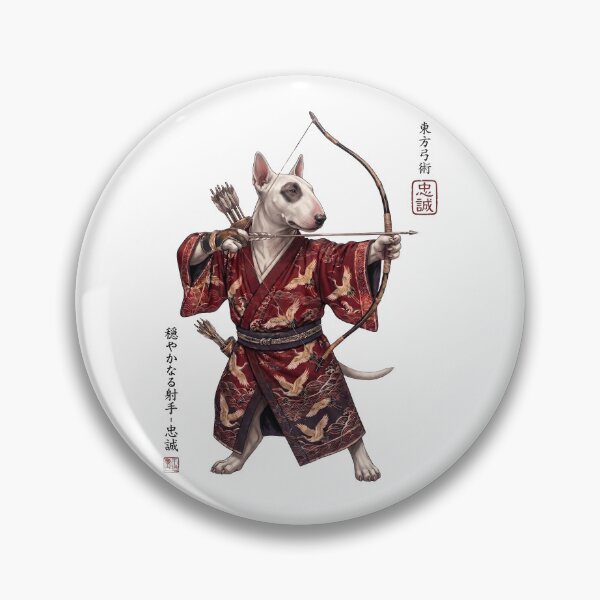Item preview, Anime Bull Terrier Warrior Kyudo Japanese Art Dog Lover designed and sold by dian-rody-crest.
