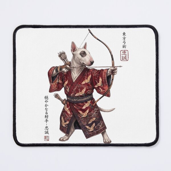 Item preview, Anime Bull Terrier Warrior Kyudo Japanese Art Dog Lover designed and sold by dian-rody-crest.