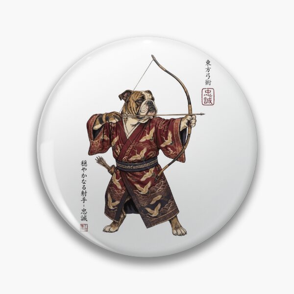 Item preview, Anime Bulldog Warrior Kyudo Japanese Art Dog Lover designed and sold by dian-rody-crest.
