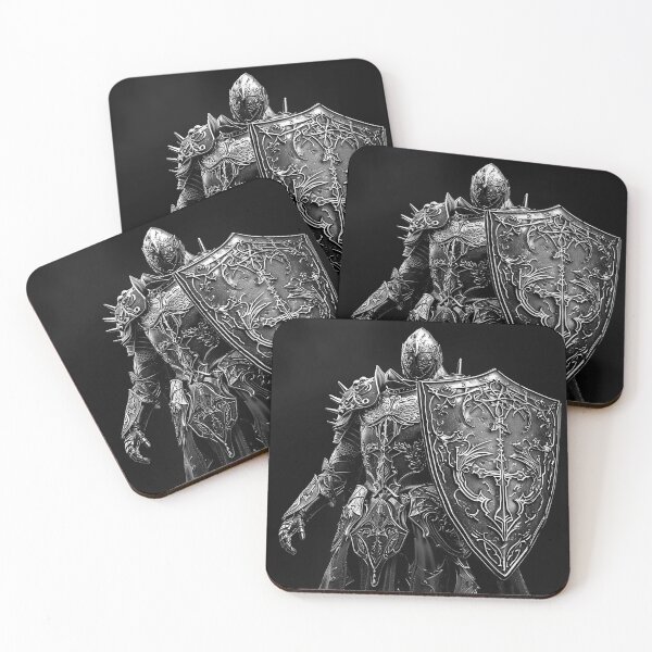 Item preview, Medieval Knight with Ornate Shield Gothic Dark Fantasy Warrior Design designed and sold by inkoutninja.