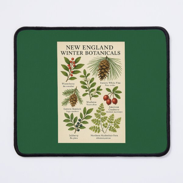 Item preview, New England Winter Botanicals — Vintage Botanical Poster designed and sold by Novel Works Studio.