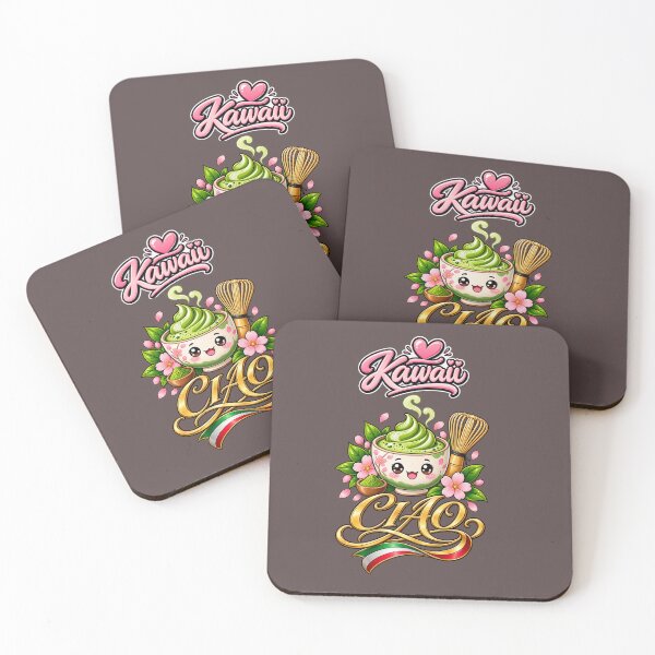 Item preview, CIAO Kawaii Matcha – Cute Italian Japanese Fusion Art designed and sold by The Kawaii Forge.