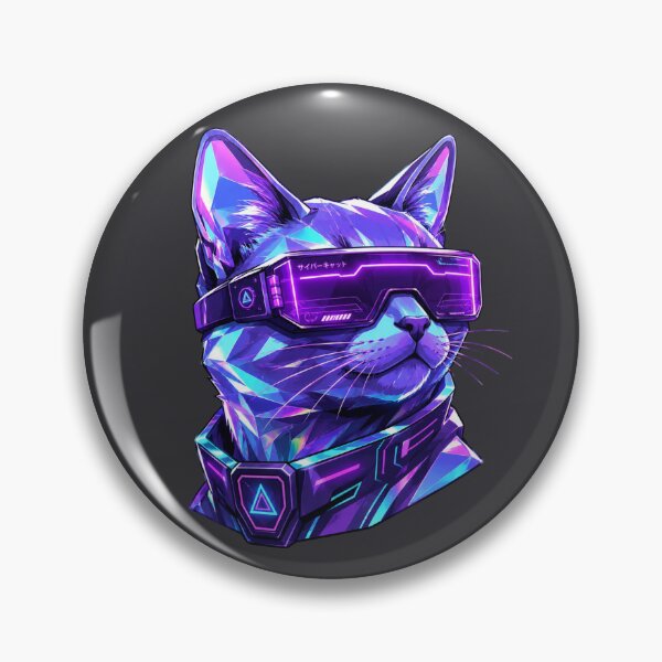 Item preview, Holographic Cyberpunk Cat Neon designed and sold by Myra365Art.