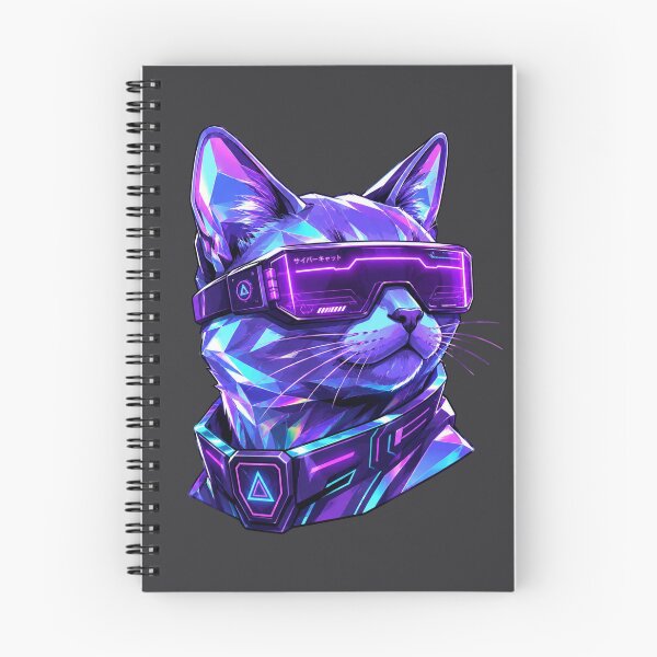 Item preview, Holographic Cyberpunk Cat Neon designed and sold by Myra365Art.