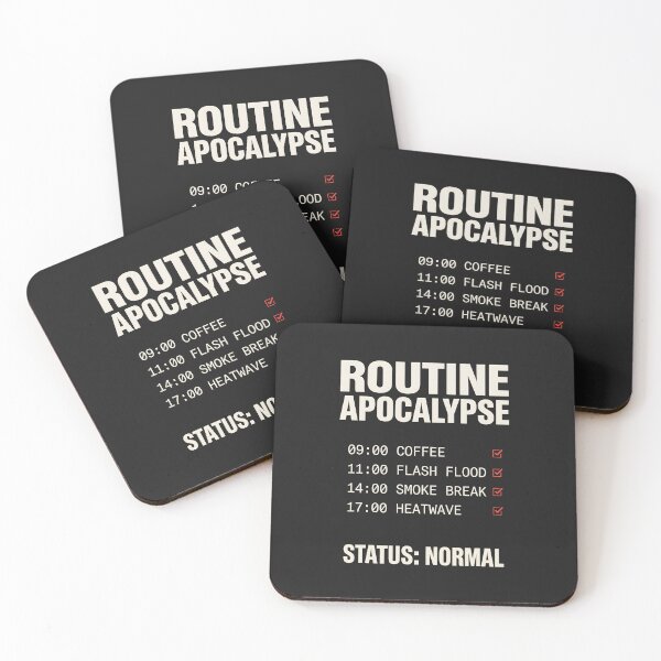 Item preview, Dark Humor Routine Apocalypse - Existential Dystopian Satire designed and sold by SplashTastic.