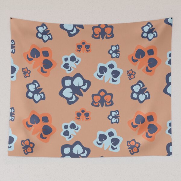 Item preview, Seamless Pattern with Abstract Blue and Orange Butterflies designed and sold by prapapon.