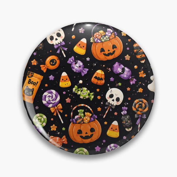 Item preview, Halloween Candy Pattern – Cute Spooky Kawaii Treats designed and sold by RJACreative.
