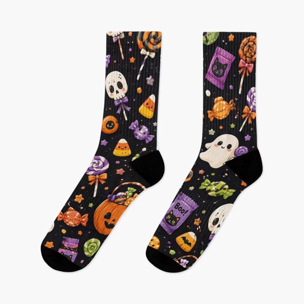 Item preview, Halloween Candy Pattern – Cute Spooky Kawaii Treats designed and sold by RJACreative.