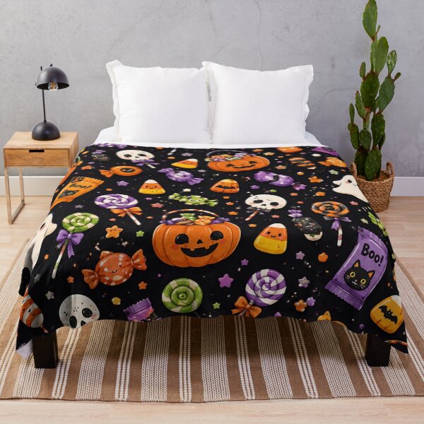 Item preview, Halloween Candy Pattern – Cute Spooky Kawaii Treats designed and sold by RJACreative.