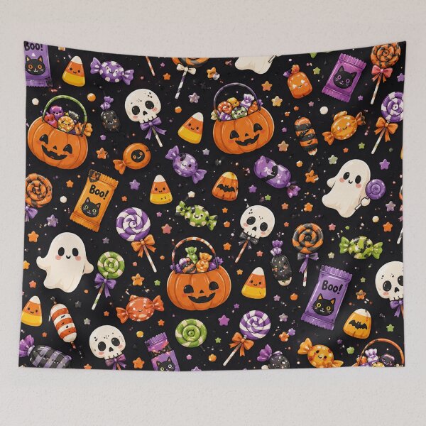Item preview, Halloween Candy Pattern – Cute Spooky Kawaii Treats designed and sold by RJACreative.