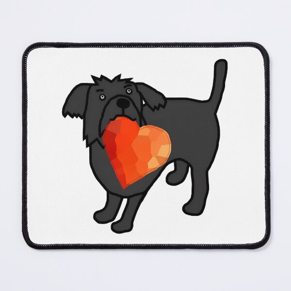 Item preview, Black Dog Holding Heart designed and sold by SoyLamderma.