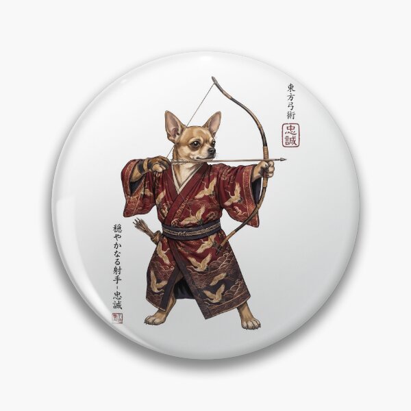 Item preview, Anime Chihuahua Warrior Kyudo Japanese Art Dog Lover designed and sold by dian-rody-crest.