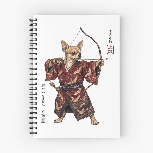 Item preview, Anime Chihuahua Warrior Kyudo Japanese Art Dog Lover designed and sold by dian-rody-crest.