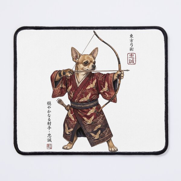 Item preview, Anime Chihuahua Warrior Kyudo Japanese Art Dog Lover designed and sold by dian-rody-crest.