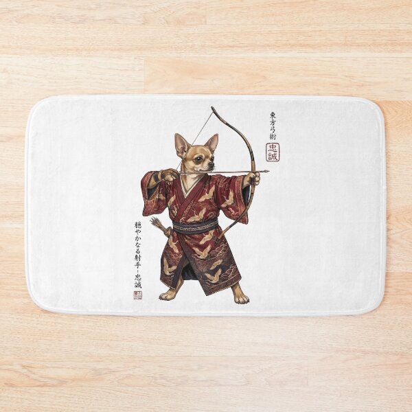 Item preview, Anime Chihuahua Warrior Kyudo Japanese Art Dog Lover designed and sold by dian-rody-crest.