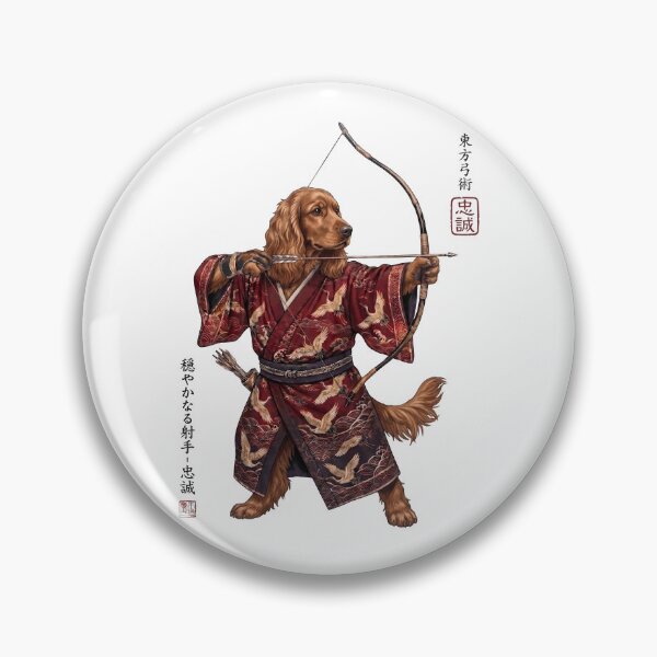 Item preview, Anime Cocker Spaniel Warrior Kyudo Japanese Art Dog Lover designed and sold by dian-rody-crest.
