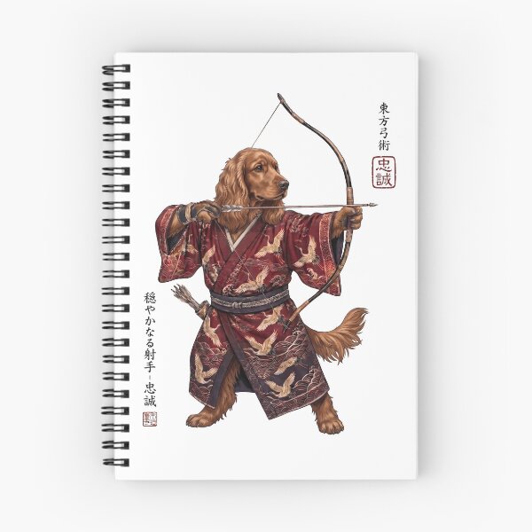 Item preview, Anime Cocker Spaniel Warrior Kyudo Japanese Art Dog Lover designed and sold by dian-rody-crest.