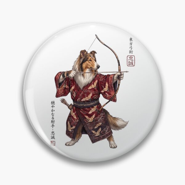 Item preview, Anime Collie Warrior Kyudo Japanese Art Dog Lover designed and sold by dian-rody-crest.