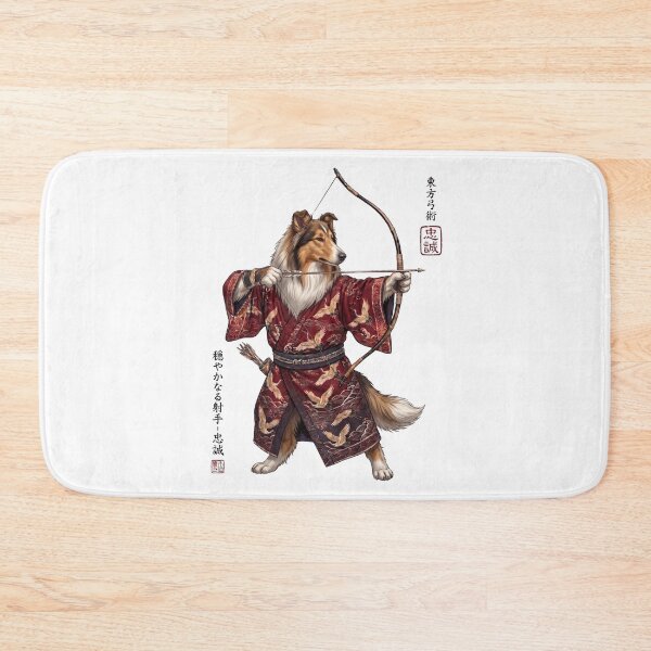 Item preview, Anime Collie Warrior Kyudo Japanese Art Dog Lover designed and sold by dian-rody-crest.