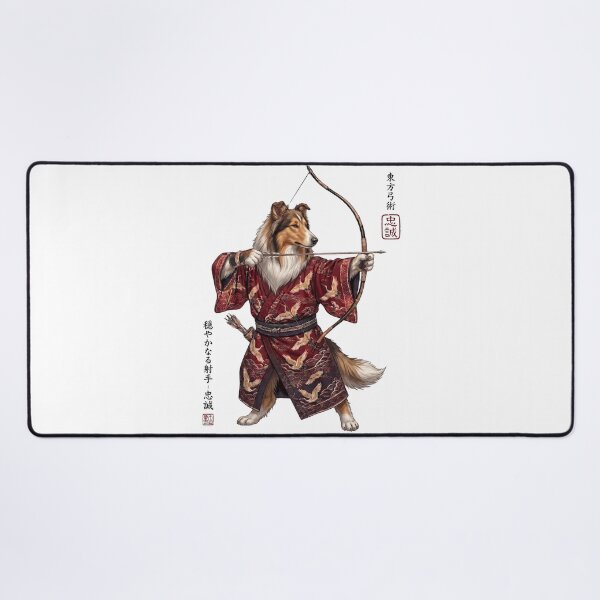 Item preview, Anime Collie Warrior Kyudo Japanese Art Dog Lover designed and sold by dian-rody-crest.