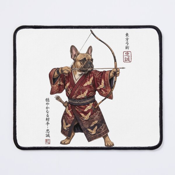 Item preview, Anime French Bulldog Warrior Kyudo Japanese Art Dog Lover designed and sold by dian-rody-crest.