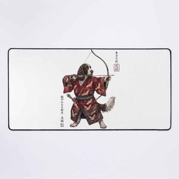 Item preview, Anime English Springer Spaniel Warrior Kyudo Japanese Art Dog Lover designed and sold by dian-rody-crest.