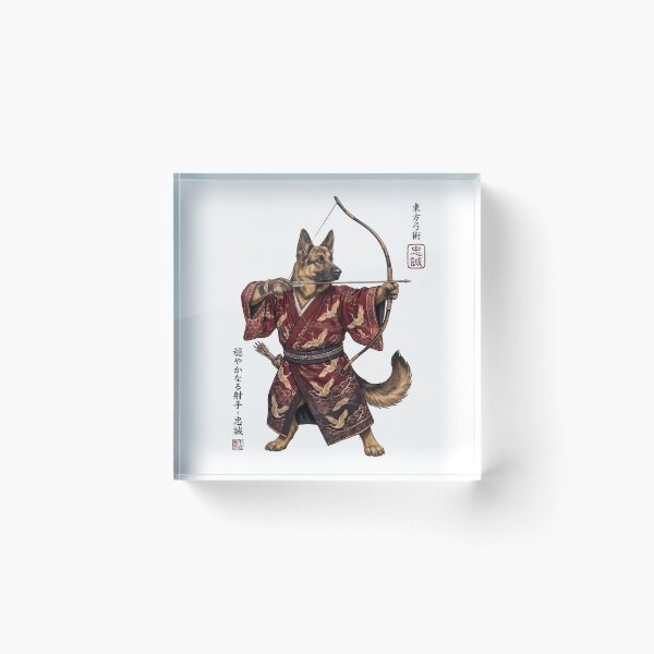 Item preview, Anime German Shepherd Warrior Kyudo Japanese Art Dog Lover designed and sold by dian-rody-crest.