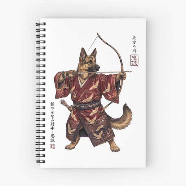 Item preview, Anime German Shepherd Warrior Kyudo Japanese Art Dog Lover designed and sold by dian-rody-crest.