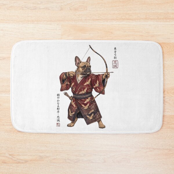 Item preview, Anime French Bulldog Warrior Kyudo Japanese Art Dog Lover designed and sold by dian-rody-crest.
