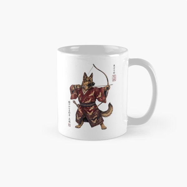 Item preview, Anime German Shepherd Warrior Kyudo Japanese Art Dog Lover designed and sold by dian-rody-crest.