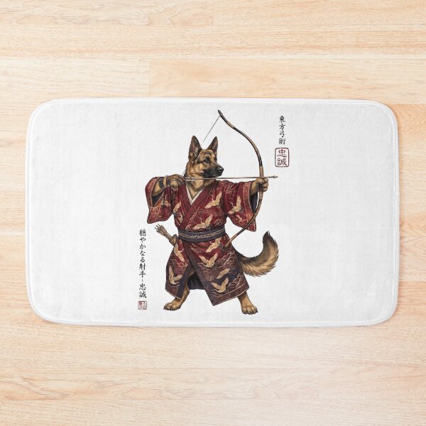 Item preview, Anime German Shepherd Warrior Kyudo Japanese Art Dog Lover designed and sold by dian-rody-crest.