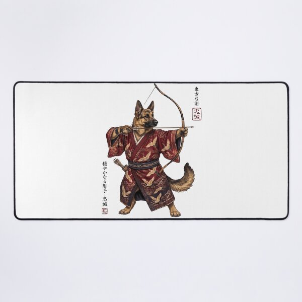 Item preview, Anime German Shepherd Warrior Kyudo Japanese Art Dog Lover designed and sold by dian-rody-crest.