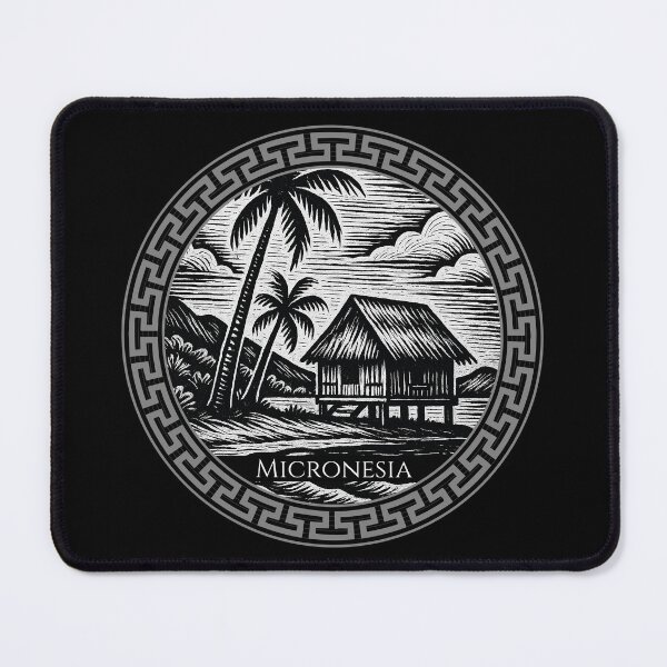Item preview, Micronesia Vintage Woodcut Art designed and sold by Thistle-TShop.