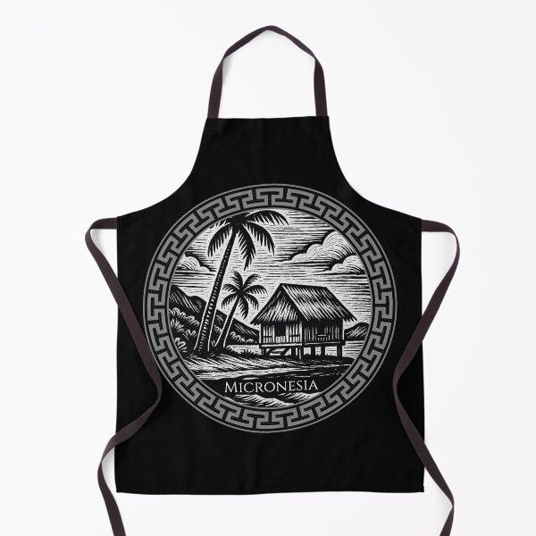 Item preview, Micronesia Vintage Woodcut Art designed and sold by Thistle-TShop.