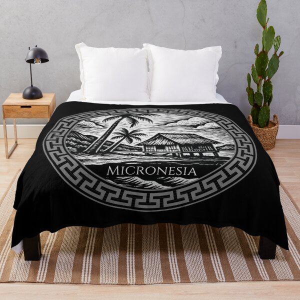 Item preview, Micronesia Vintage Woodcut Art designed and sold by Thistle-TShop.
